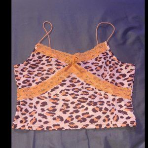lace cheetah Tank top